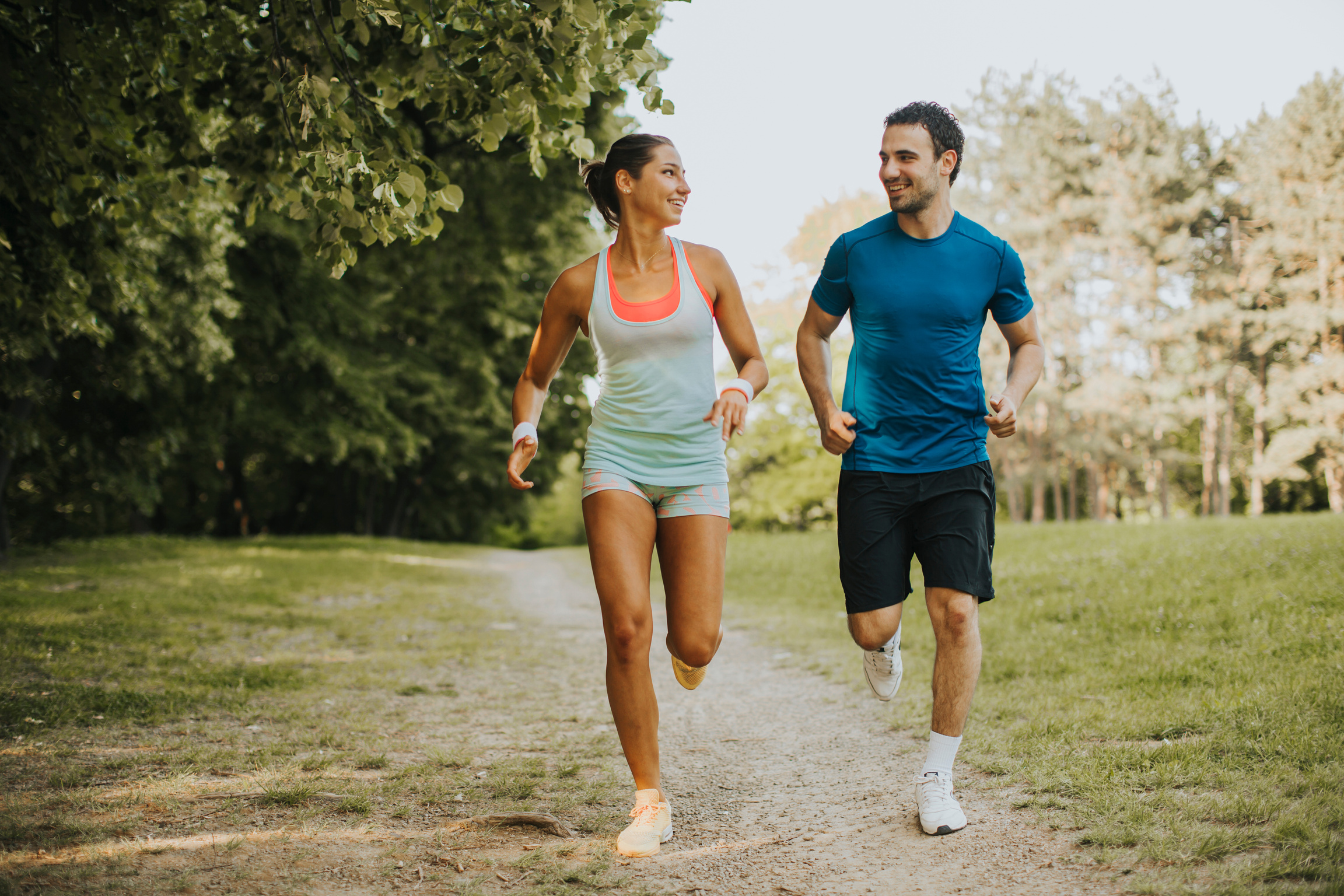 Young Couple Running